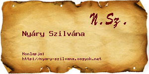 Nyáry Szilvána névjegykártya